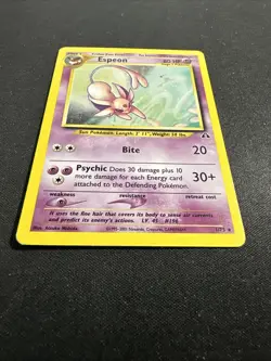 Espeon Neo Discovery TCG 1/75 Holo Unlimited Rare Card Pokemon English - Image 4