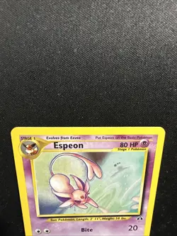 Espeon Neo Discovery TCG 1/75 Holo Unlimited Rare Card Pokemon English - Image 5