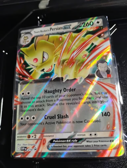 Team Rocket's Persian ex Promo SV10: Destined Rivals 218 FOIL HOLO POKEMON CARD - Image 1