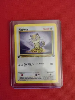 1st Edition Meowth 56/64 Common - Jungle Set Pokemon Card WOTC TCG 1999 - Image 1