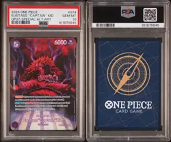 One Piece Card Game Eustass "Captain" Kid (OP07) OP05-074 Alt Art SP - PSA 10 - Image 3