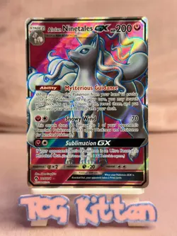 MINT+ Alolan Ninetales Gx 205/214 Card 'C' Sun & Moon Lost Thunder TCGKITTEN - Image 1