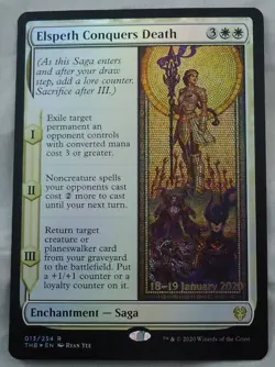 Elspeth Conquers Death PreRelease Mythic Rare Magic The Gathering CLB NM - Image 1