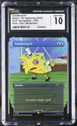 2025 MTG Secret Lair SpongeBob Foil - Counterspell #1933 - CGC 10 Gem Mint - Image 1