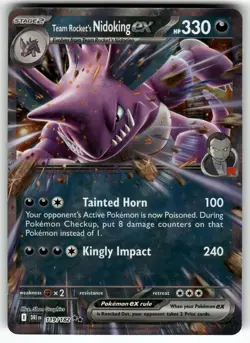 Team Rocket's Nidoking ex 119/182 SV10: Destined Rivals NM Pokemon Card TCG - Image 1