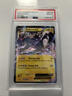 Pokemon 2012 B W Promo Zekrom EX #BW38 PSA 8 Rare Card - Image 1