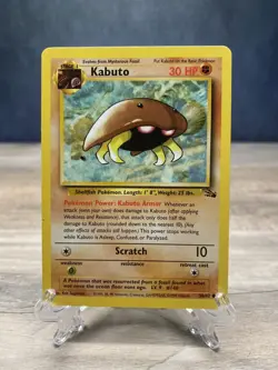Pokemon TCG Kabuto Fossil 50 Regular Unlimited Common - Image 1