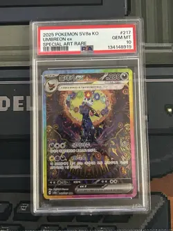 Pokemon Korean SV8a Terastal Festival Umbreon EX SAR #217/187 PSA 10 - Image 1