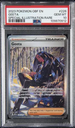 2023 POKEMON OBF EN-OBSIDIAN FLAMES SPECIAL ILLUSTRATION RARE #226 GEETA PSA 10 - Image 1