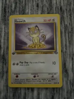 Pokemon Persian 42/64, Meowth 56/64 1st Edition Jungle LP - Image 4