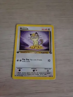 Pokemon Jungle Set 1st Edition Regular Finish Meowth 56/64 LP-NM OC497 - Image 1