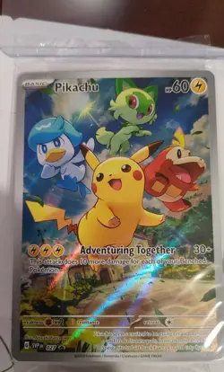 Pikachu 027 promo sealed Near Mint ETB PROMO SCARLET AND VIOLET POKEMON - Image 2