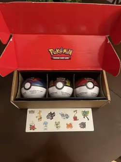 New & Sealed! Pokemon Poke Ball Tin (Q4 2024) 3-Pack Box - Image 1