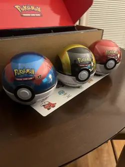 New & Sealed! Pokemon Poke Ball Tin (Q4 2024) 3-Pack Box - Image 2