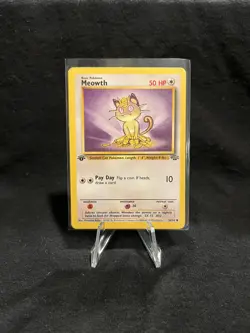 Meowth 1999 Pokemon Jungle 1st Edition TCG WOTC #56 - Image 1