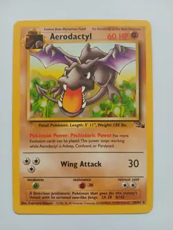 Pokemon TCG Aerodactyl #16/62 Fossil Non Holo Rare WOTC VTG 1999 - Image 1