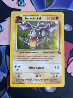 Pokemon - Aerodactyl 1st Edition - Fossil Set Non Holo - WOTC 1999 - MP Vintage - Image 1