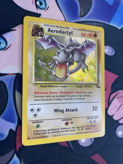 Pokemon - Aerodactyl 1st Edition - Fossil Set Non Holo - WOTC 1999 - MP Vintage - Image 2