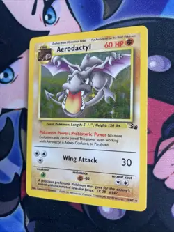 Pokemon - Aerodactyl 1st Edition - Fossil Set Non Holo - WOTC 1999 - MP Vintage - Image 3