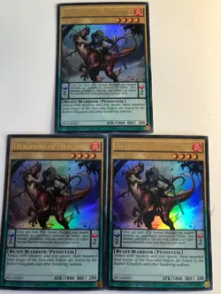 Yugioh Dragoons of Draconia SECE-ENSP1 Ultra Rare NM x3 Play Set - Image 1