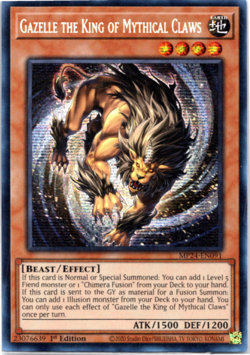 Gazelle the King of Mythical Claws - MP24-EN091 Prismatic Secret Rare Yugioh - Image 1
