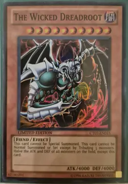 YuGiOh The Wicked Dreadroot Super Rare CT07-EN015 - Image 1