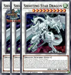 Yugioh! 3x Shooting Star Dragon L5DD-ENY40 Common 1st Ed NM - Image 1