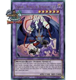 Yugioh! 1x Garura Wings of Resonant Life RA02-EN024 Ultimate Rare 1st Ed NM - Image 1
