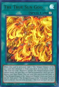 The True Sun God - MP22-EN275 - Ultra Rare - 1st Edition Near Mint Yugioh Card - Image 1