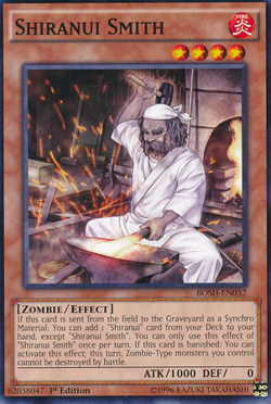 Yugioh Shiranui Smith BOSH-EN032 Common 1st Ed LP - Image 1