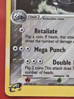 Pokemon Aggron Holo Rare Card Ruby and Sapphire Edition 1/109 - Image 4