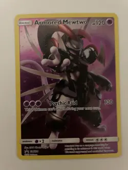 Pokemon TCG Armored Mewtwo SM228, Comes with Card Sleeve. - Image 1