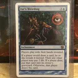 Zur's Weirding Enchantment Magic Gathering Card Blue Rare 8th Ed - Image 1