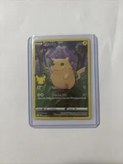 Pokemon TCG 2021 Celebrations Pikachu Holo Rare Card 5/25 NM Condition - Image 1