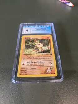 PSA 8 NM-MT Blaine's Mankey Gym Challenge Pokemon Card #63 - Image 1