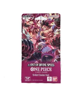 Lot of 12 One Piece Card Game A Fist of Divine Speed OP-11 Sleeved Booster, New - Image 1