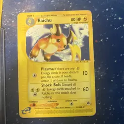 Raichu Pokemon Card Expedition 2002 set Rare 41/165 - Image 1
