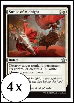 MTG - 4 x Stroke of Midnight - Foundations - Playset 4x x4 - Image 1