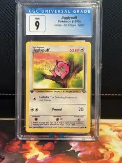 Vintage 1999 Pokemon Jungle 1st Edition Jigglypuff 54/64 WOTC CGC 9 Mint - Image 1