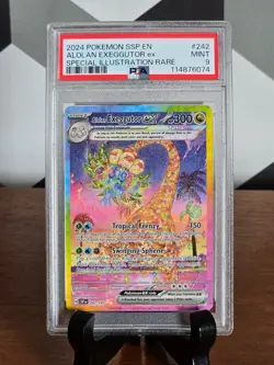 2024 POKEMON TCG - SURGING SPARKS #242 ALOLAN EXEGGUTOR EX SIR PSA 9 MINT ?? - Image 1
