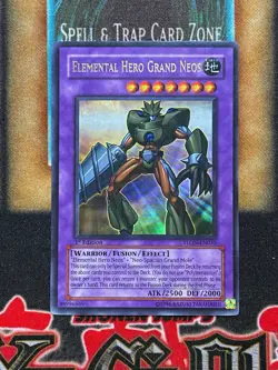 Yugioh Elemental Hero Grand Neos STON-EN035 Ultra Rare 1st Ed NM - Image 1