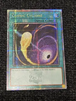 Cosmic Cyclone 1st Edition Quarter Century Secret Rare RA02-EN061 Yu-Gi-Oh! - Image 1