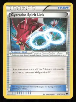 GYARADOS SPIRIT LINK 101/122 POKEMON CARD ENGLISH XY BREAKPOINT TRAINER LP - Image 1