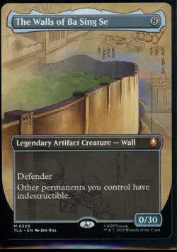 MTG - TLA - #329 The Walls of Ba Sing Se Borderless Foil Near Mint - Image 1