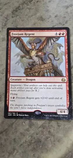 Freejam Regent Aether Revolt Regular Creature Dragon Rare MTG - Image 1