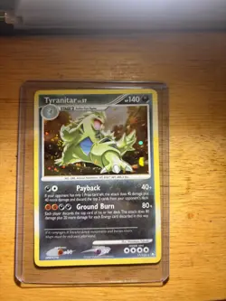 Pokemon Tyranitar (17/123) Rare Reverse Holo Mysterious Treasures (NM Ungraded) - Image 2