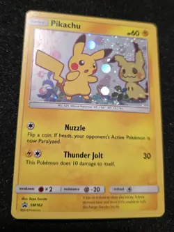 Pikachu SM162 Sun & Moon Mimikyu black star Promo Holo Pokemon TCG Card Shiny - Image 1