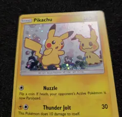 Pikachu SM162 Sun & Moon Mimikyu black star Promo Holo Pokemon TCG Card Shiny - Image 4