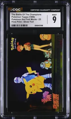 CGC 9 The Battle Of The Champions Topps the First Movie 25 Silver Foil Pokemon - Image 1