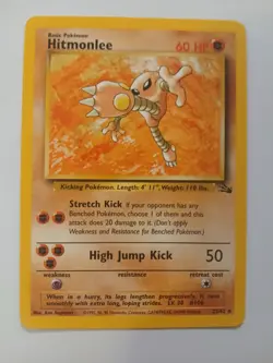 Pokemon TCG Hitmonlee 22/62 Fossil Set Regular Unlimited Rare Vintage - Image 1
